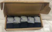 NEW 2403A Women's Ankle Socks, Black/Gray, Size 6-9, 5 Pairs, 80% Cotton, Lycra Blend