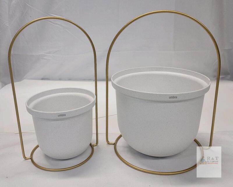 Two (2) New Unbra Hanging Planter Pots . See photos for measurements