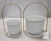 Two (2) New Unbra Hanging Planter Pots . See photos for measurements