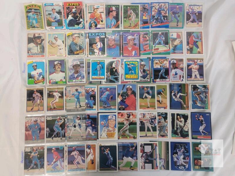 1972 - 2001 Montreal Expos MLB Baseball Trading Card Singles , 81 Trading Cards