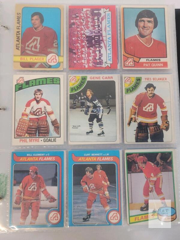 1972 - 2021 Atlanta Flames / Calgary Flames NHL Hockey Trading Card Singles , 207 Trading Cards .