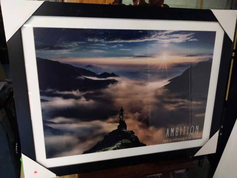 New! Ambition Framed Sunrise Print