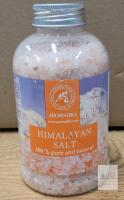 New - Aromatika Himalayan Salt 100% Pue and Natural Pink Himalayan Bath Salt - 600g Jar .