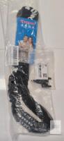 NEW Tonyon Combination Chain Bike Lock 40" Steel Black with 10 Presta Valve Dust Caps