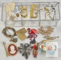 Collection of Bintage Brooches with Case