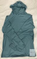 NEW GapFit Tech Jersey Performance Hoodie, Light Blue, Size Large, Moisture Wicking, Pullover