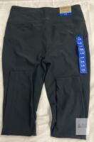 NEW Mondetta Active Mesh Legging Large Black, 26.5" Inseam, 88% Recycled Polyester, Pockets, High-Rise