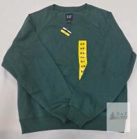 NEW GAP Crewneck Sweatshirt, Size Small, Dark Green, Long Sleeve, Made in China