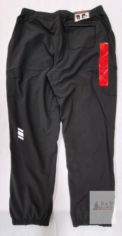NEW Merrell Black Fleece Lined Jogger Pants, Medium, Polyester, Elastic Waist & Cuffs, Cargo Pockets