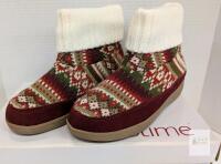 Biotime Faye Women&rsquo;s Orthotic-Friendly Slippers, Wine Pattern, Size 8 US (39 EU)