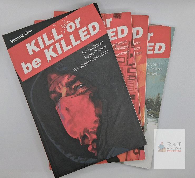 Kill or be Killed Volumes 1-4 by Ed Brubaker, Image Comics, Complete Graphic Novel Set, Trade Paperback