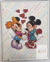 Disney Mickey and Minnie Hearts Wall Plaque #88034 OSP 17.7"x13.8" Gloss Art Print