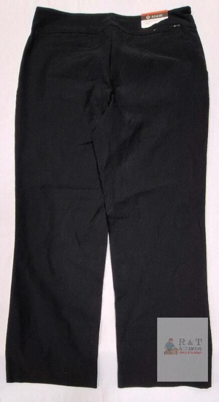 NEW S.C.& CO. Black Pull-on Straight Leg Women&rsquo;s Pants, Size 16, Tummy Control Panel, Stretch Fabric