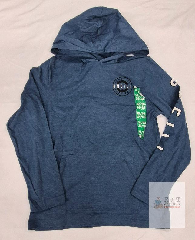 NEW O'Neill XL (14/16) Blue Hooded Pullover Youth Long Sleeve Shirt Boys Unisex Cambodia