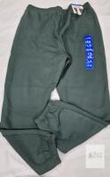 NEW Lazypants L/G Dark Green Sweatpants, Relaxed Fit, Elastic Waist, 29.5" Inseam, Cuffed Ankles