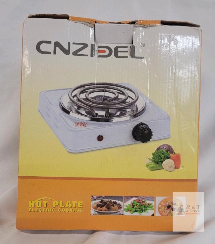 new open box CNZIDEL ZD-1010A Single Plate Hot Plate, 1000W, 6.1" Solid, 110/240V, Auto-Thermostat