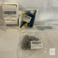 Lot: 1/4" Adapter Kit (8pcs), Wire Twister Tools (2pcs), 20" Stainless Gate Chain Lock Kit