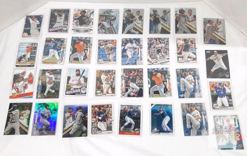30+ Card MLB Stars & Rookies Lot &ndash; Topps Chrome/Bowman/Donruss Optic, Guerrero Jr., Tatis Jr., Lux RC