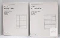 Baseline 3000 Mailing Labels, 1" x 2-5/8", 100 Sheets, White, Model BL58260, Laser/Inkjet Compatible