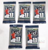 2025 Panini Donruss Baseball Sealed Pack, 5 Cards, Travis Bazzana Cover, Yellow Flood Inserts Possible