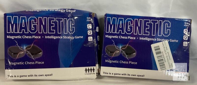 2 Magnetic Intelligence Strategy Game NO.8809, 1-4 Players, 9+, Magnetic Chess Pieces Set