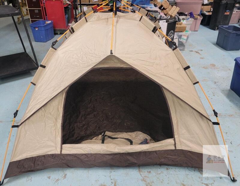 Instant Pop-Up Dome Tent, 2-Person, Beige, Poles & Carry Bag Included, 78" x 55" x 45" Approx.