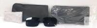IGNEF CIF309 Clip-On Polarized UV400 Sunglasses Black for Large Rectangular Eyeglasses X0042DIGHL