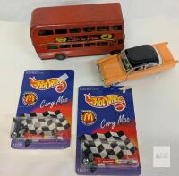 Hot Wheels Cory Mac Dragsters 1997 Carded, Vintage Tin Bus 11", 1:18 &lsquo;57 Chevy Bel Air