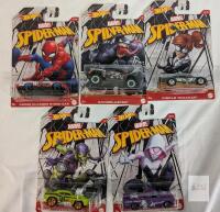 Hot Wheels Marvel Spider-Man 1:64 Character Cars Set of 5 &ndash; Sealed, 2022, Dodge Charger, Sandblaster