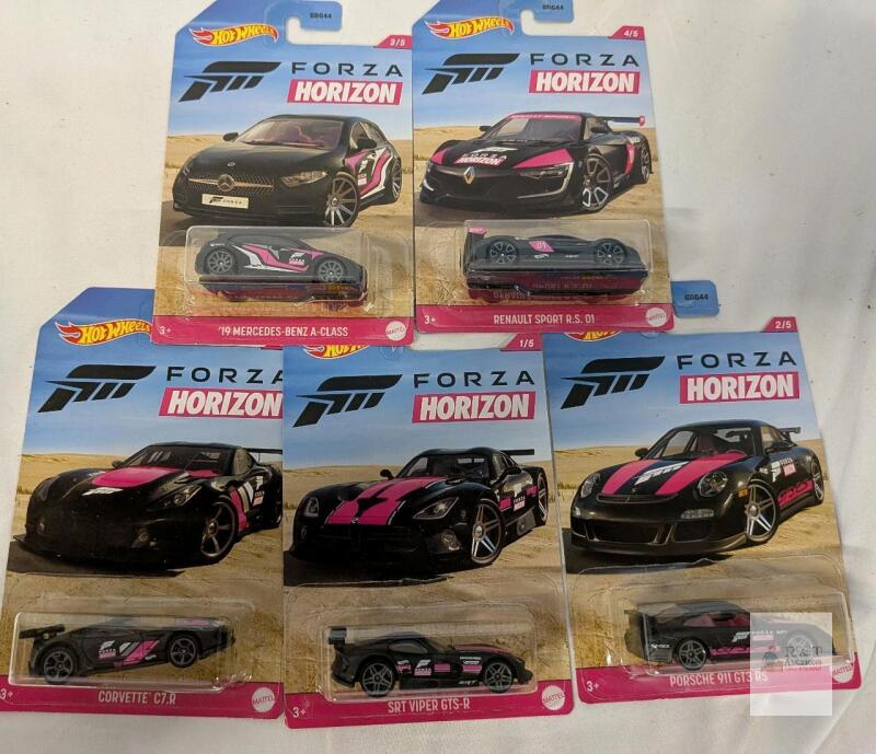 Hot Wheels Forza Horizon 2019 Set &ndash; 5 Cars: Mercedes-Benz, Renault, Corvette, Viper, Porsche