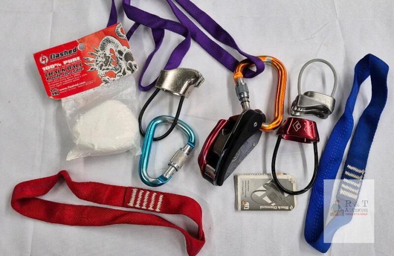 Petzl GriGri 1, Black Diamond ATC, Carabiners, Slings, Chalk Ball &ndash; Climbing Set
