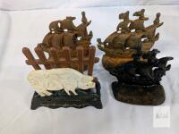Vintage Cast Iron Bookends