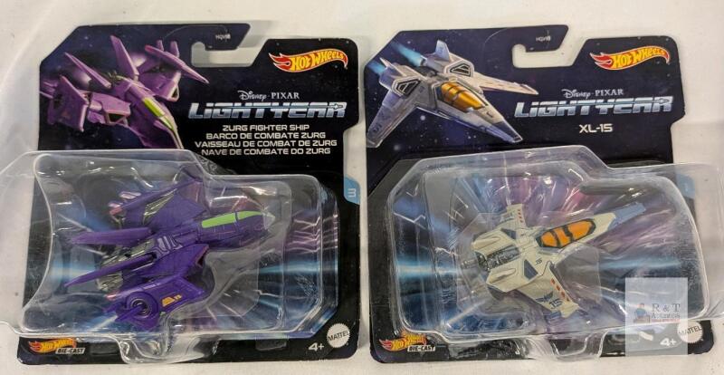 Hot Wheels Disney Pixar Lightyear Zurg Fighter Ship & XL-15 Die-Cast Starships, NIB, 2022