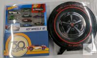Hot Wheels Super Rally Case 50th Anniversary Edition with 10 Cars, Holds 24 Vehicles