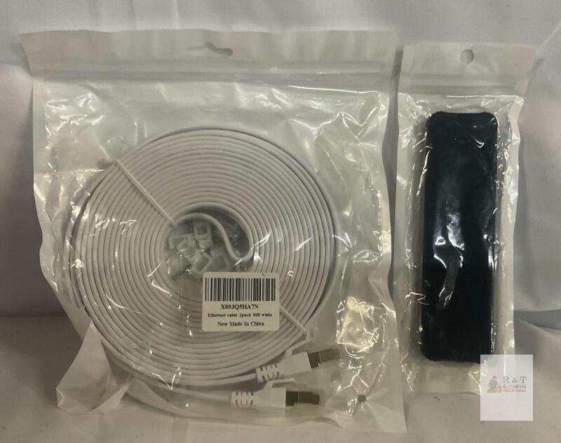 Cat8 Ethernet Cable 98.4ft (30m) Flat White 25/40Gbps 2000MHz RJ45 Clips Included X003QSH47N