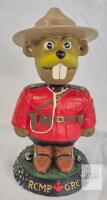 NEW NO BOX Noddingheads Royal Canadian Mounted Police (RCMP) Beaver Bobble Head 6.5" Tall