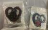 Gothic Skeleton Heart Keychain & Ornament Lot, Candy Cane Metal Craft Die, 19+ pcs, New in Bags - 2
