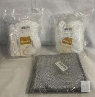 NEW Kmakii Reusable Microfiber Mop Pads, 3 Packs (2 White, 1 Gray Scrub),