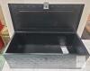 31" Heavy-Duty Steel Storage Box Black Diamond Plate Tool Chest Lockable, Side Handles - 2