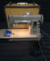 Vintage Singer Sewing Machine 301A with Case