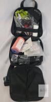 Tourcam Tactical Trauma First Aid Kit, MOLLE Compatible, Gauze, Splint, Shears, Black, 8"x6"x4"