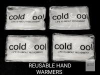 Cold Cool Reusable Hand Warmers, 4 Pack, 5 x 3.5 in, Click-Activated, Up to 45 Minutes Heat