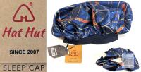 NEW Hat Hut Satin Sleep Cap Bonnet Double Layer OSFM Chain Print with Matching Scrunchie