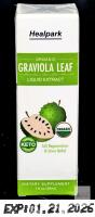 Exp 01/21/2026 NEW Healpark Organic Graviola Leaf Liquid Extract, 1 fl oz (30 ml), Keto Vegan,