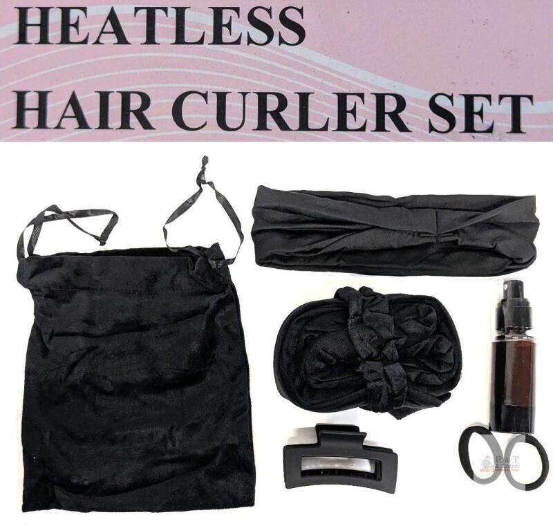 NEW ZILAMPU Heatless Hair Curler Set Black &ndash; Satin Curling Rod, Accessories, Original Box, X003YBWVJL