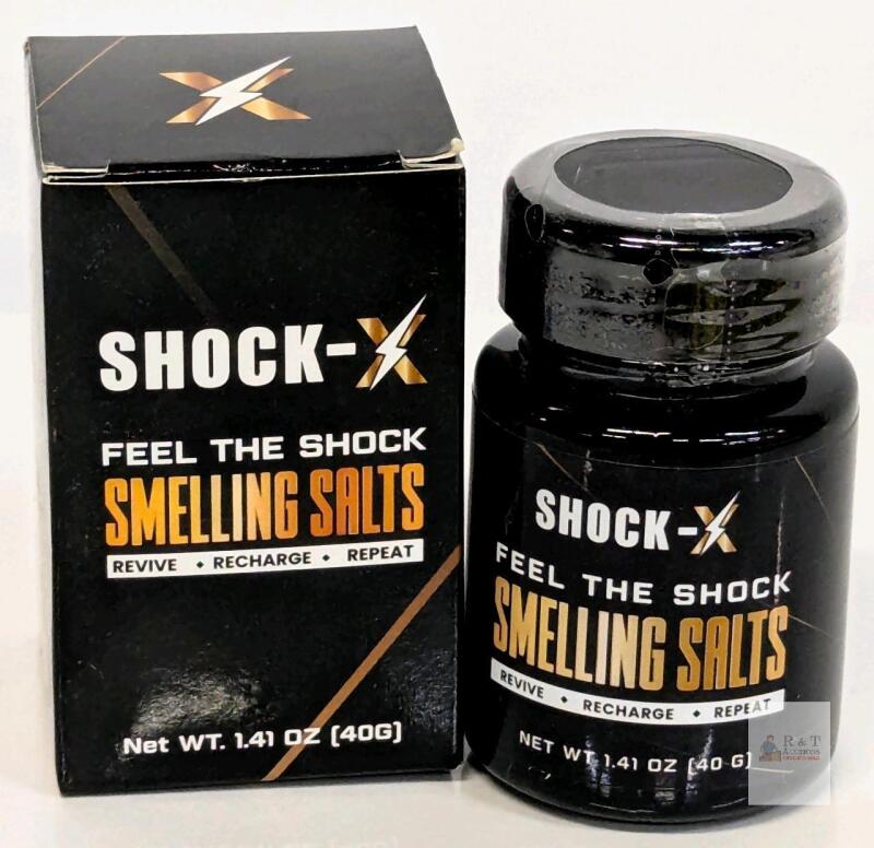 NEW SHOCK-X Smelling Salts, 1.41 oz (40g), Ammonium Carbonate, High Potency Athletic Stimulant