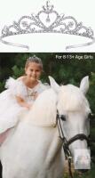 NEW Lovelyshop Heart Rhinestone Princess Tiara, Silver, for Girls 8&ndash;13, Original Box & Hairpins Included
