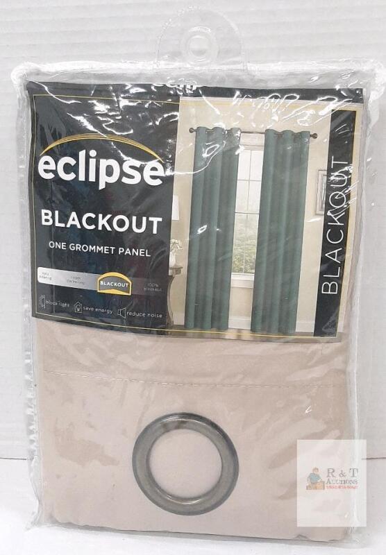 NEW Eclipse Thermaback Blackout Grommet Curtain Panel 42"x63" Beige, 1 Panel, Thermal Insulation