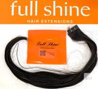 NEW Full Shine Tape-in Human Hair Extensions, #2 Dark Brown, 22" Length, 50g, 20 Pieces