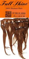 NEW Full Shine 100% Human Hair Clip-In Extensions 20" Auburn Brown, 7 Pieces, 105g, Model CP_550_20_105G4